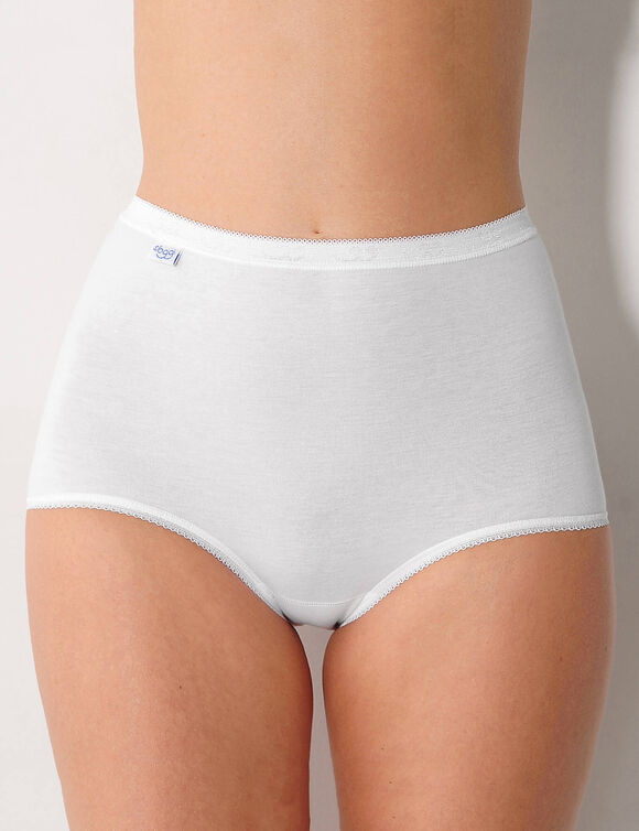 Culotte maxi Basic+, lot de 3 achetées +1 GRATUITE (1) (blanc)