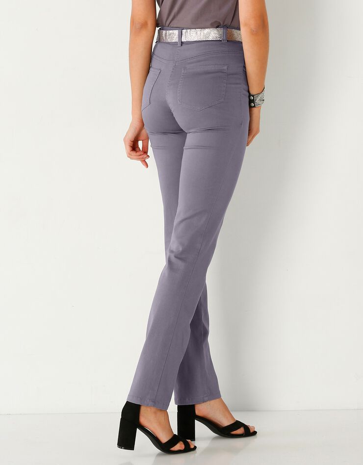 Pantalon effet ventre plat coton extensible (gris) Pantalon effet ventre plat coton extensible (gris)