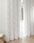 Panneau voilage motif petites feuilles - finition oeillets (taupe)