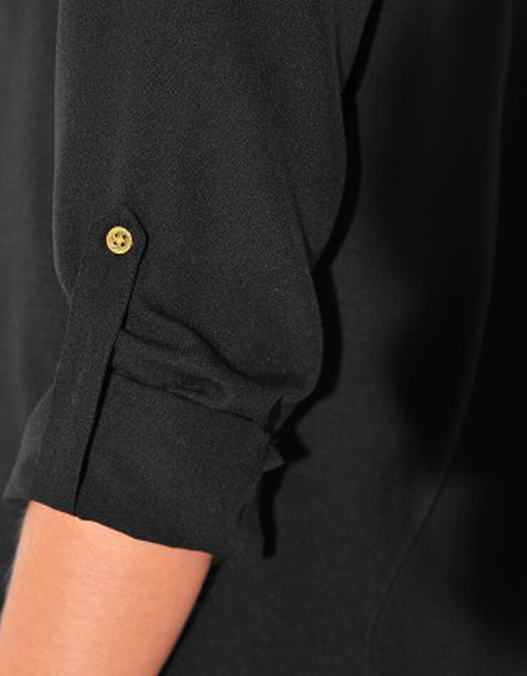 Tunique zippée unie (noir) Tunique zippée unie (noir)