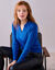 Pull col polo, maille côtelée (bleu vif)