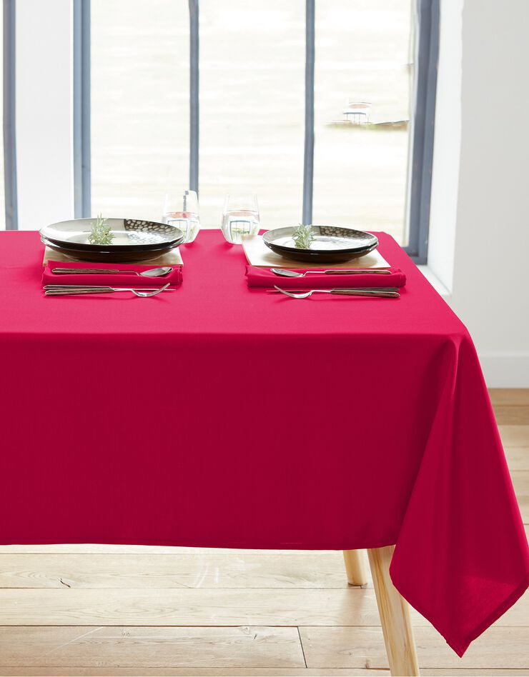 Nappe unie entretien facile (rouge)