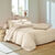 Linge de lit uni coton  (sable)