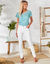 Pantalon fuselé couleur (blanc)