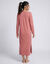 Chemise de nuit longue col boutonn&eacute; unie, manches longues (corail)