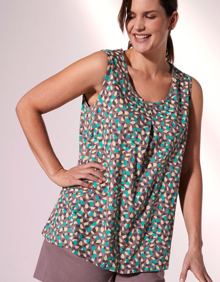 Pyjashort imprimé minimaliste (taupe) Pyjashort imprimé minimaliste (taupe)
