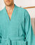 Peignoir mixte adulte col kimono éponge bouclette  (vert d'eau)