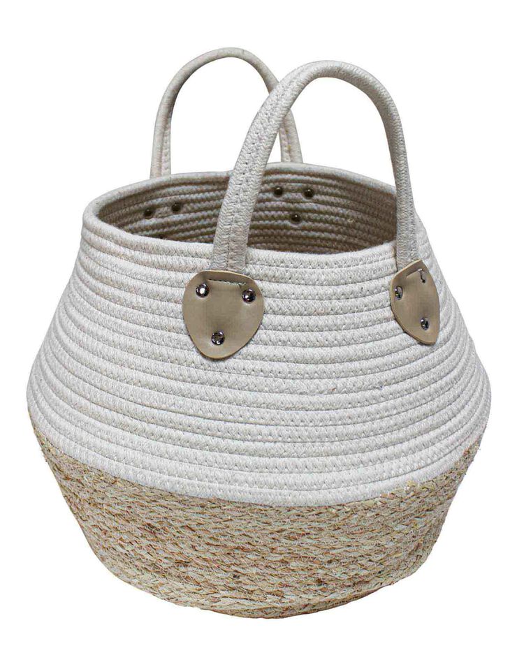 Panier de rangement déco Osinella blanc cassé (blanc) Panier de rangement déco Osinella blanc cassé (blanc)