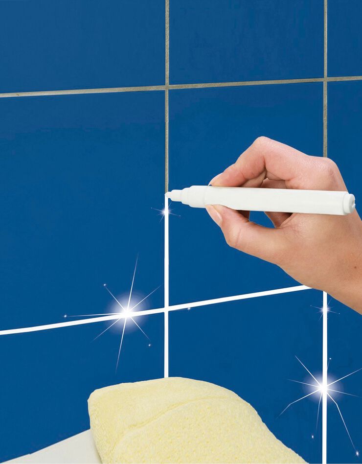 Feutre blanchissant joints de carrelage - lot de 2 (blanc) Feutre blanchissant joints de carrelage - lot de 2 (blanc)