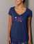 T-shirt de pyjama manches courtes imprim&eacute; Estrella  (marine)