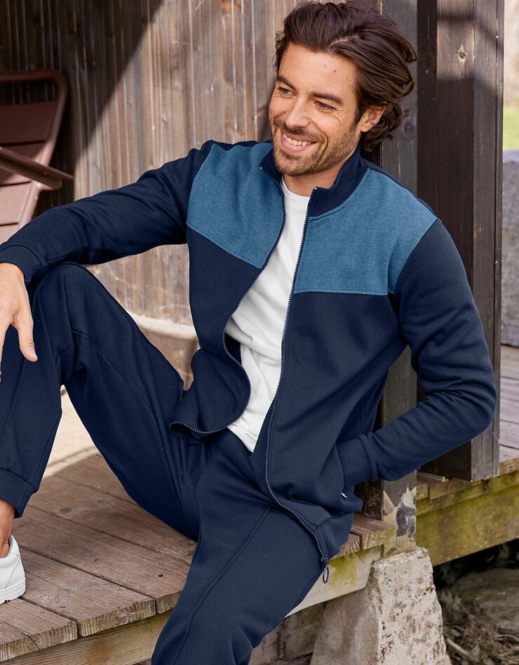 Veste molleton zippée (marine / bleu)