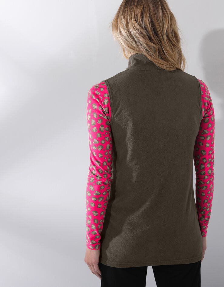 Veste polaire zippée sans manches (kaki) Veste polaire zippée sans manches (kaki)
