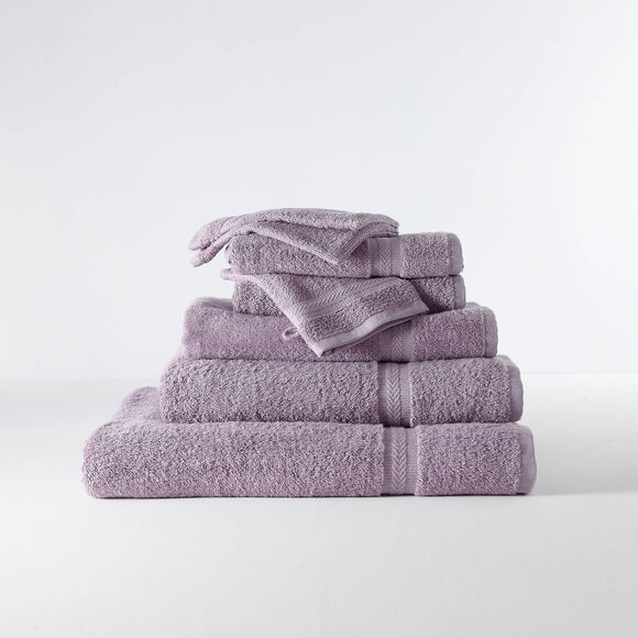 Collection serviettes de bain unies 420 g/m2 confort moelleux (lavande)