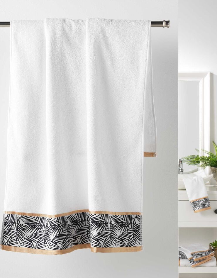 Eponge liteau doré motif feuillage (blanc) Eponge liteau doré motif feuillage (blanc)