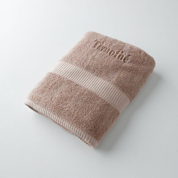 Collection serviettes de bain unies &agrave; personnaliser - gamme premium 640g/m&sup2; (noisette)