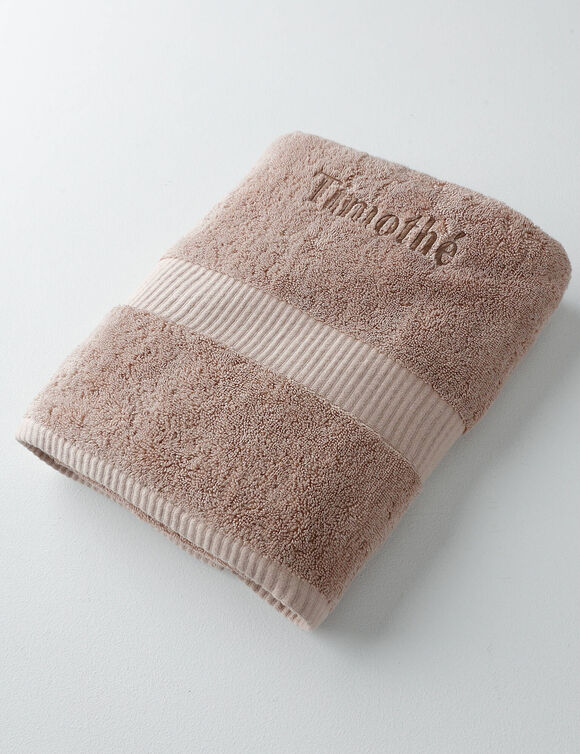 Collection serviettes de bain unies &agrave; personnaliser - gamme premium 640g/m&sup2; (noisette)