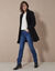 Manteau maille bouclette col tailleur (noir)