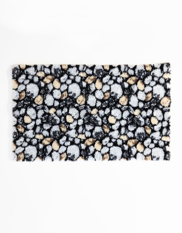 Tapis de bain cailloux (gris / beige)