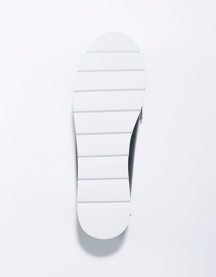 Mocassins à semelle crantée et bande tressée (noir / argent) Mocassins à semelle crantée et bande tressée (noir / argent)