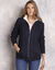 Gilet zippé torsadé, doublé maille peluche (marine)