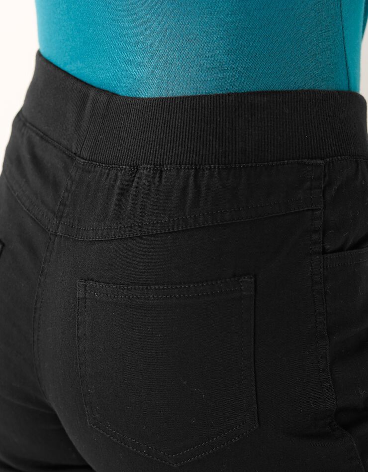 Pantalon droit "ultra confort" taille élastiquée (noir) Pantalon droit "ultra confort" taille élastiquée (noir)