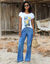 T-shirt imprimé placé  (blanc / jaune)