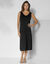 Robe longue unie sans manches (noir)