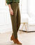 Pantalon cigarette, fluide (kaki)