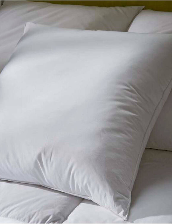 Oreiller duvet et plumettes enveloppe coton antitaches - 800g (blanc)