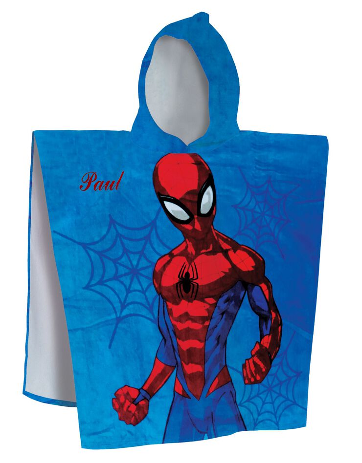 Poncho de bain enfant Spider-Man® à capuche personnalisable  (bleu)