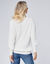 Pull col rond maille anglaise (blanc cassé)