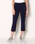 Pantacourt toile stretch, effet ventre plat (marine)