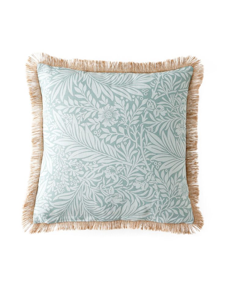 Housses de coussin imprimé à franges en jute - lot de 2 (céladon) Housses de coussin imprimé à franges en jute - lot de 2 (céladon)
