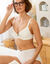 Soutien-gorge forme corbeille maille jacquard coton (ivoire)