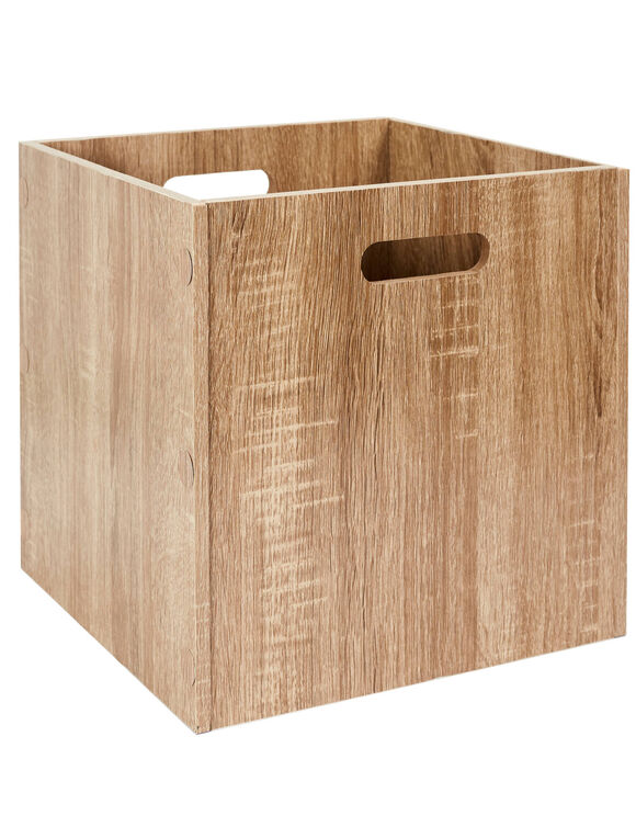 Cube de rangement en bois (bois)