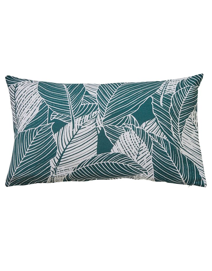Housse de coussin carrée imprimé feuillage - lot de 2 (vert) Housse de coussin carrée imprimé feuillage - lot de 2 (vert)