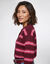 Gilet ray&eacute; (bordeaux / rose)
