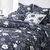 Linge de lit P&eacute;n&eacute;lope imprim&eacute; - coton 57 fils/cm&sup2; (bleu encre)