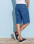 Bermuda denim léger élastiqué (stone)