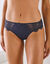 Slip maille satinée et tulle brodé Caprera (marine)