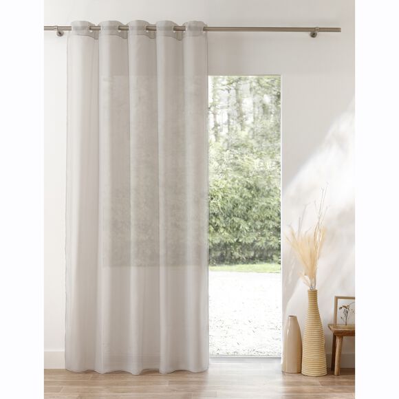 Panneau voile uni finition œillets (gris perle)