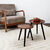 Table basse gigogne en bois - lot de 2 (marron/noir)