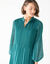 Robe unie mi longue, voile plissé (émeraude)