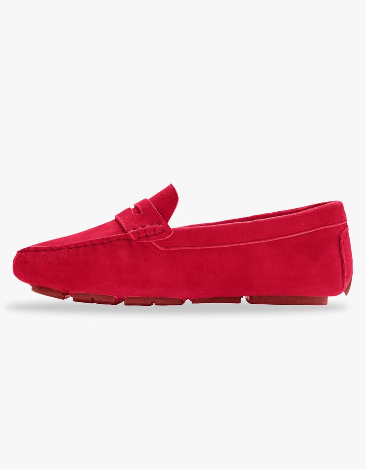 Mocassins en cuir velours - rouge (rouge) Mocassins en cuir velours - rouge (rouge)