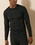T-shirt sous-v&ecirc;tement homme col rond manches longues chaleur intense - lot de 2 (noir)
