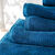 Eponge unie 540g/m2 confort luxe finition point de cheval (bleu paon)