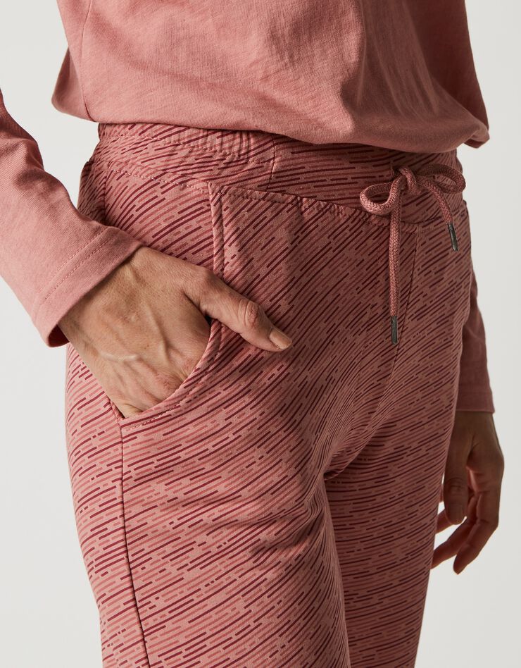 Pantalon molleton imprimé chiné (rose chiné) Pantalon molleton imprimé chiné (rose chiné)
