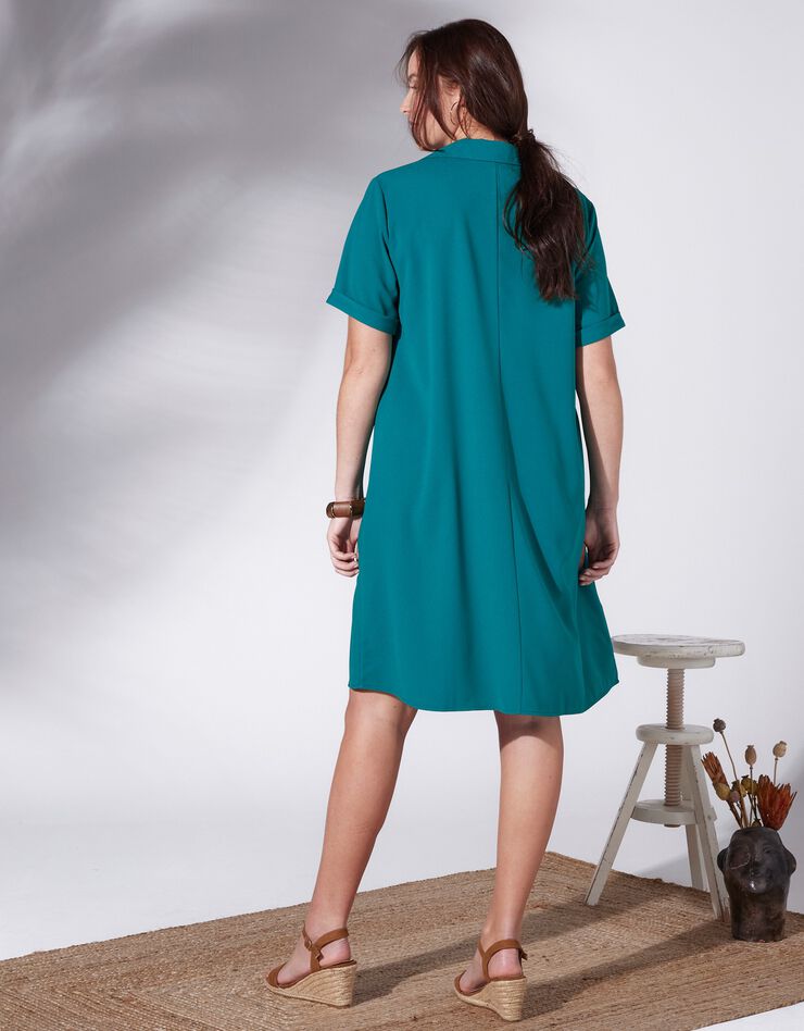 Robe courte forme trapèze (émeraude)