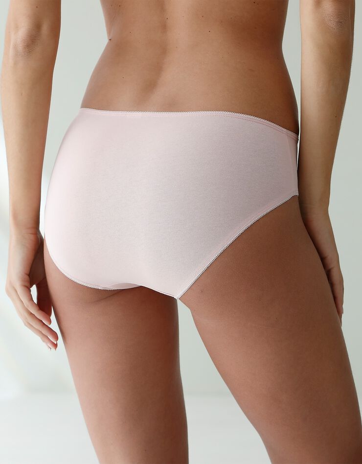 Culotte midi coton imprimé "bicyclette" - lot de 4 (marine / rose) Culotte midi coton imprimé "bicyclette" - lot de 4 (marine / rose)