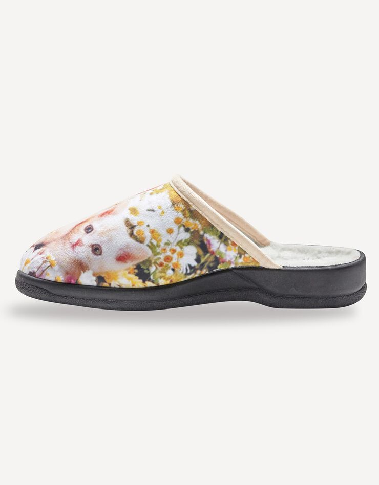 Mules impression photo "chaton" (beige) Mules impression photo "chaton" (beige)